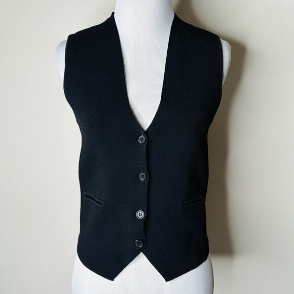 Zara Black Jersey Knit Vest Top - Picture 1 of 5